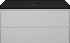 Style Line Тумба под раковину Манхэттен 100 Plus подвесная эмаль белая матовая – фотография-6